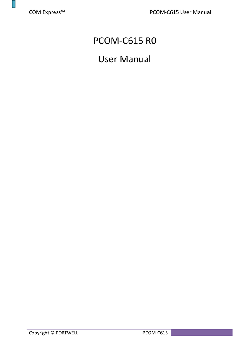Portwell COM Express PCOM-C615 R0 User manual