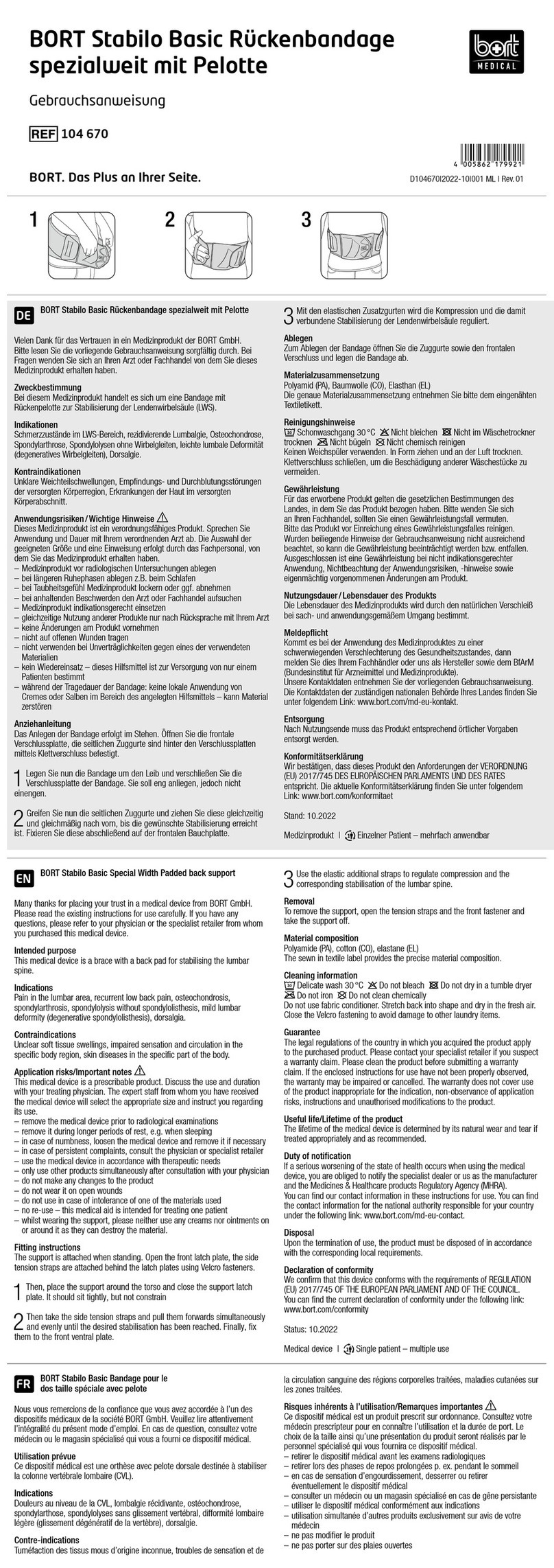 Bort Stabilo Basic User manual
