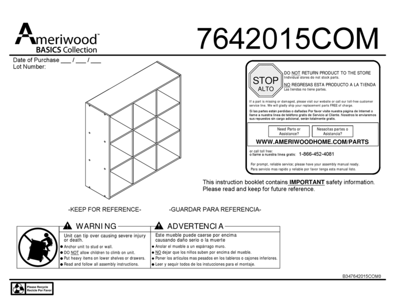 Ameriwood BASICS 7642015COM User manual Ameriwood BASICS 7642015COM User manual