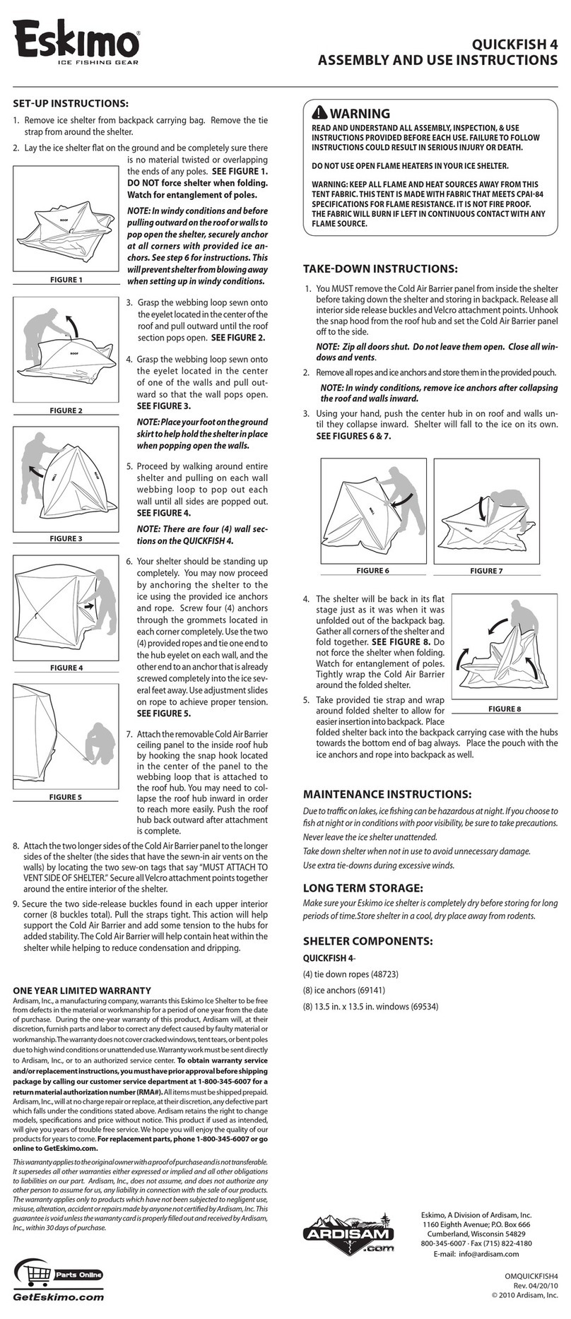 Eskimo QUICKFISH 4 Quick setup guide