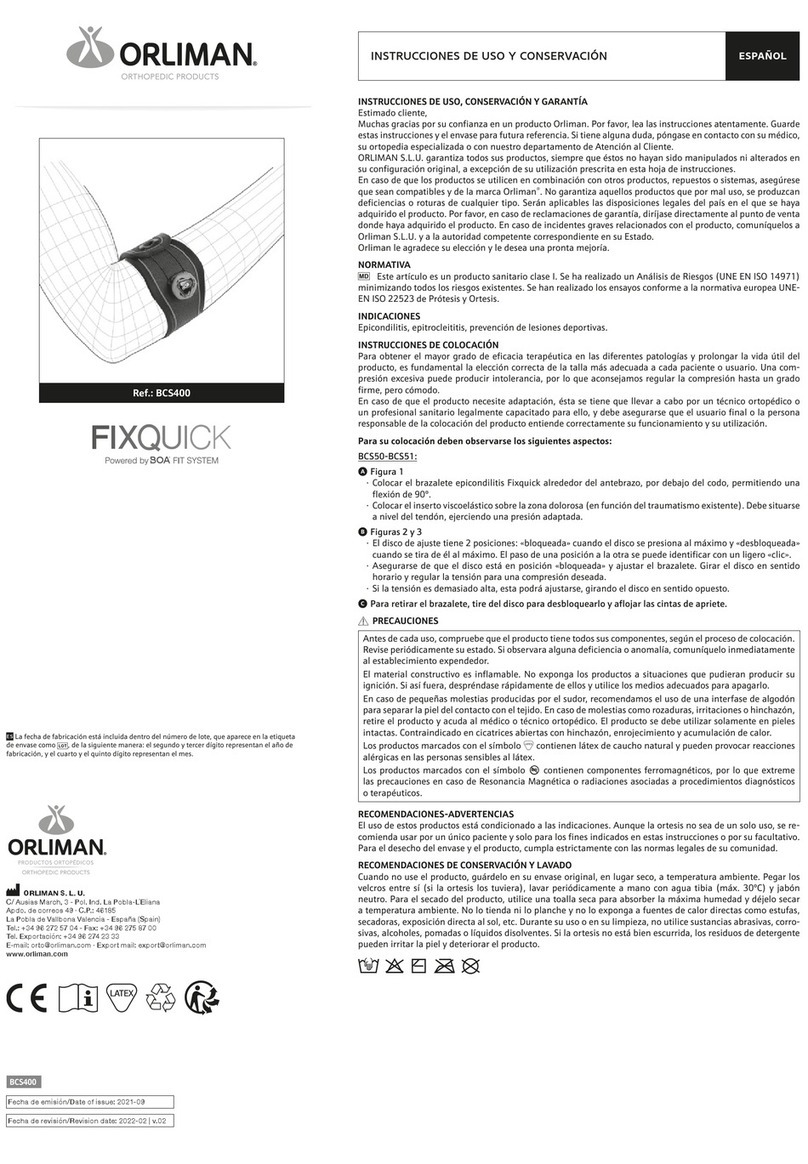 Orliman Fixquick BCS400 Operation instructions