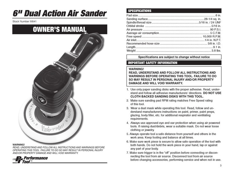 Performance Tool M641 User manual