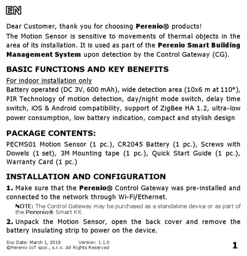 Perenio PECMS01 User manual