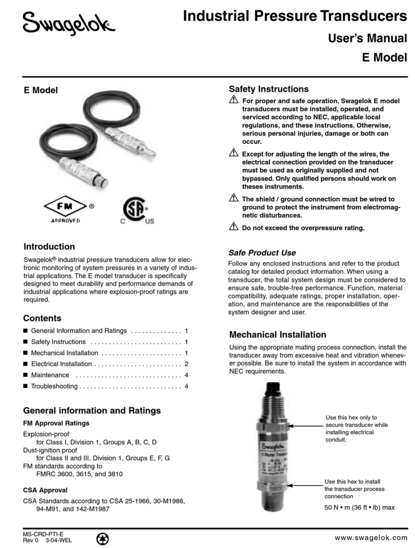 Swagelok E User manual
