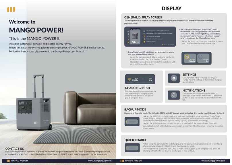 MANGO POWER E User manual