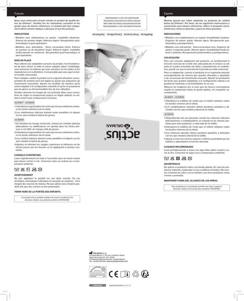 Orliman actius ACE807 User manual