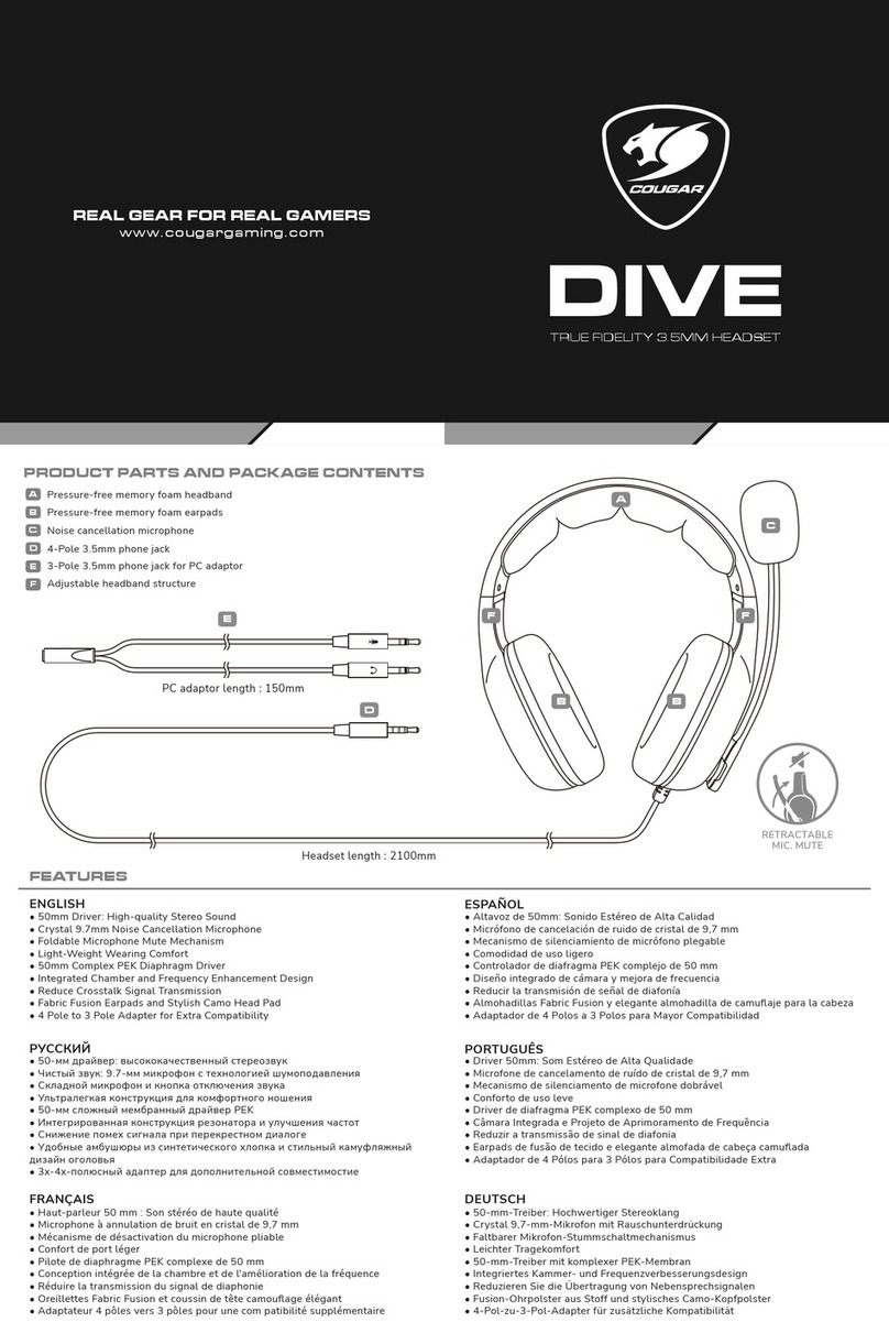 COUGAR DIVE User manual