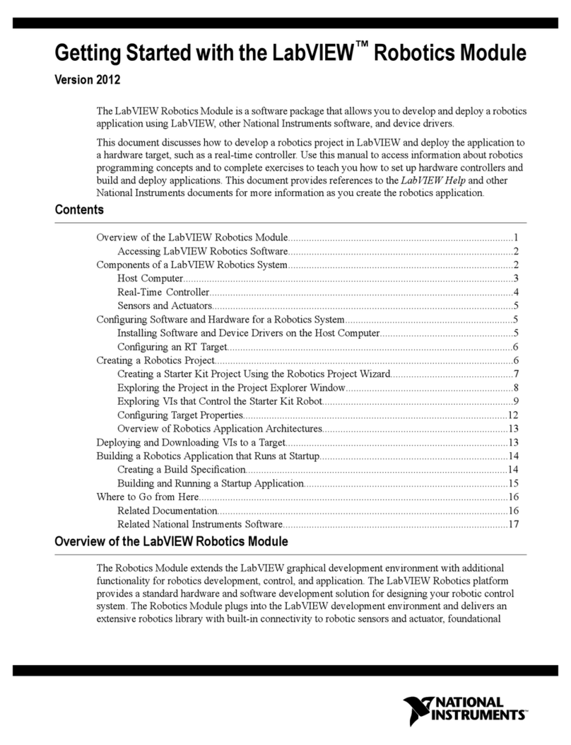 National Instruments LabVIEW Robotics Module User manual National Instruments LabVIEW Robotics Module User manual