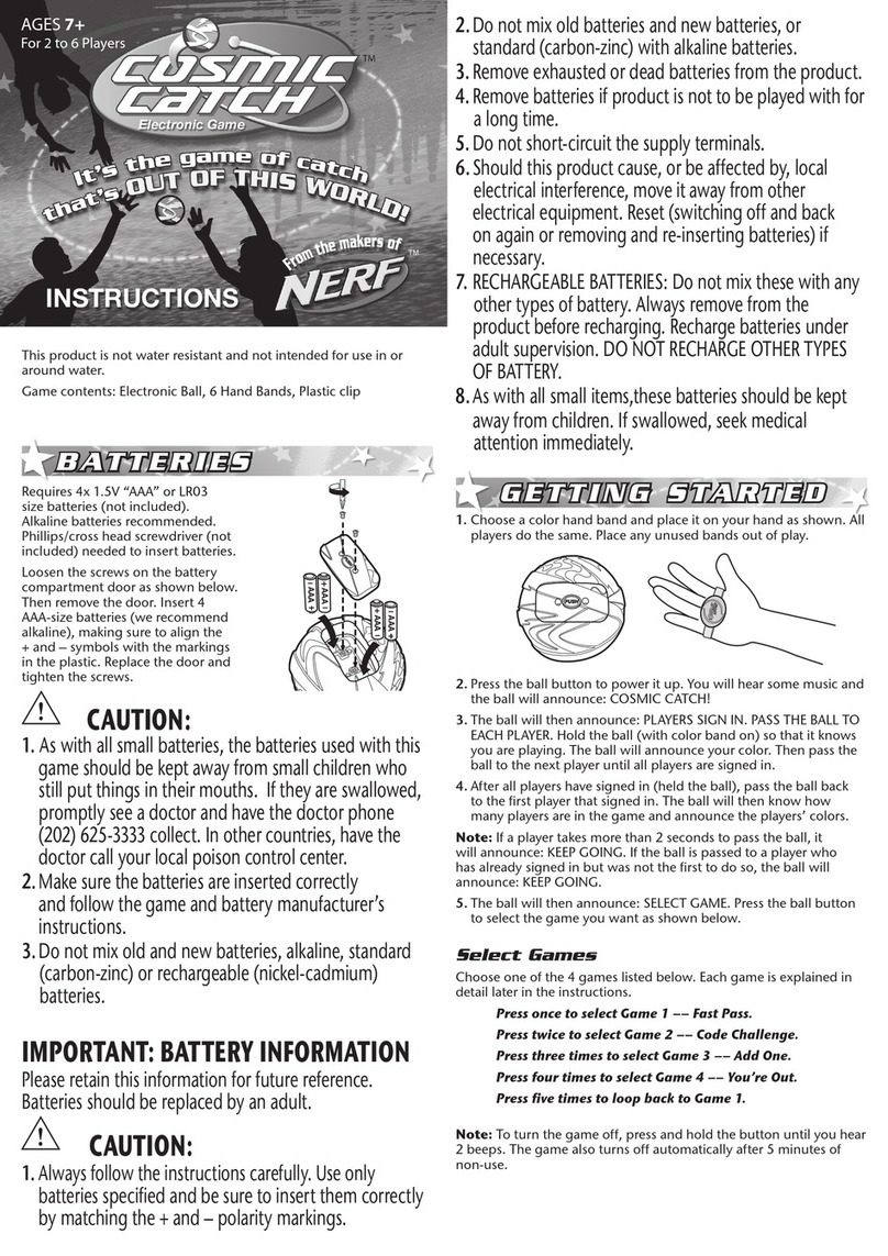 Hasbro NERF COSMIC CATCH User manual