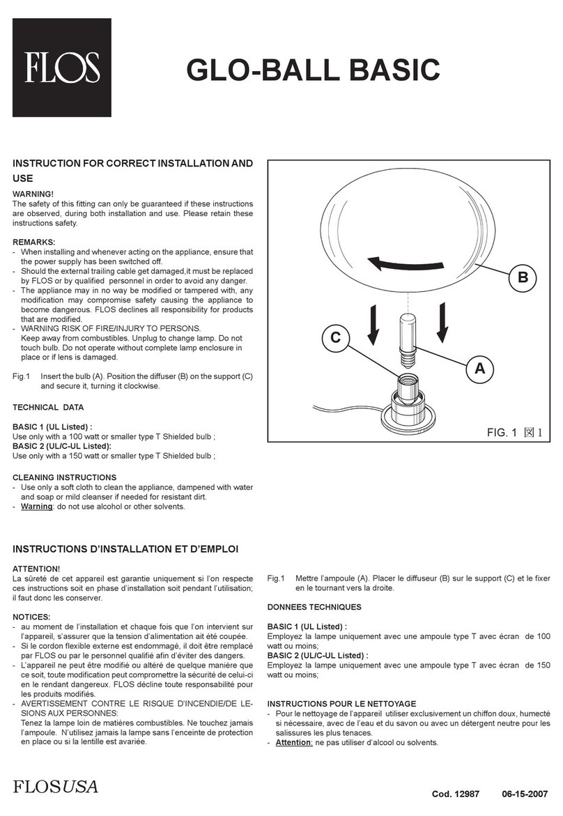 FLOS GLO-BALL BASIC User manual FLOS GLO-BALL BASIC User manual