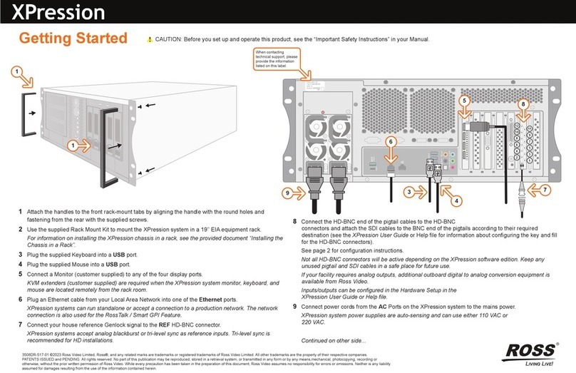 Ross XPression User manual