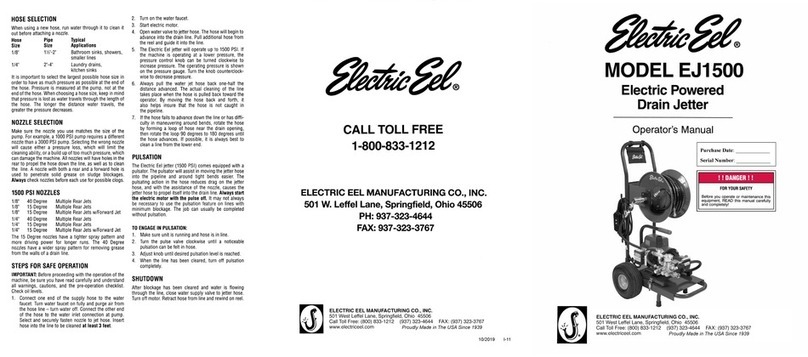 Electric Eel EJ1500 User manual