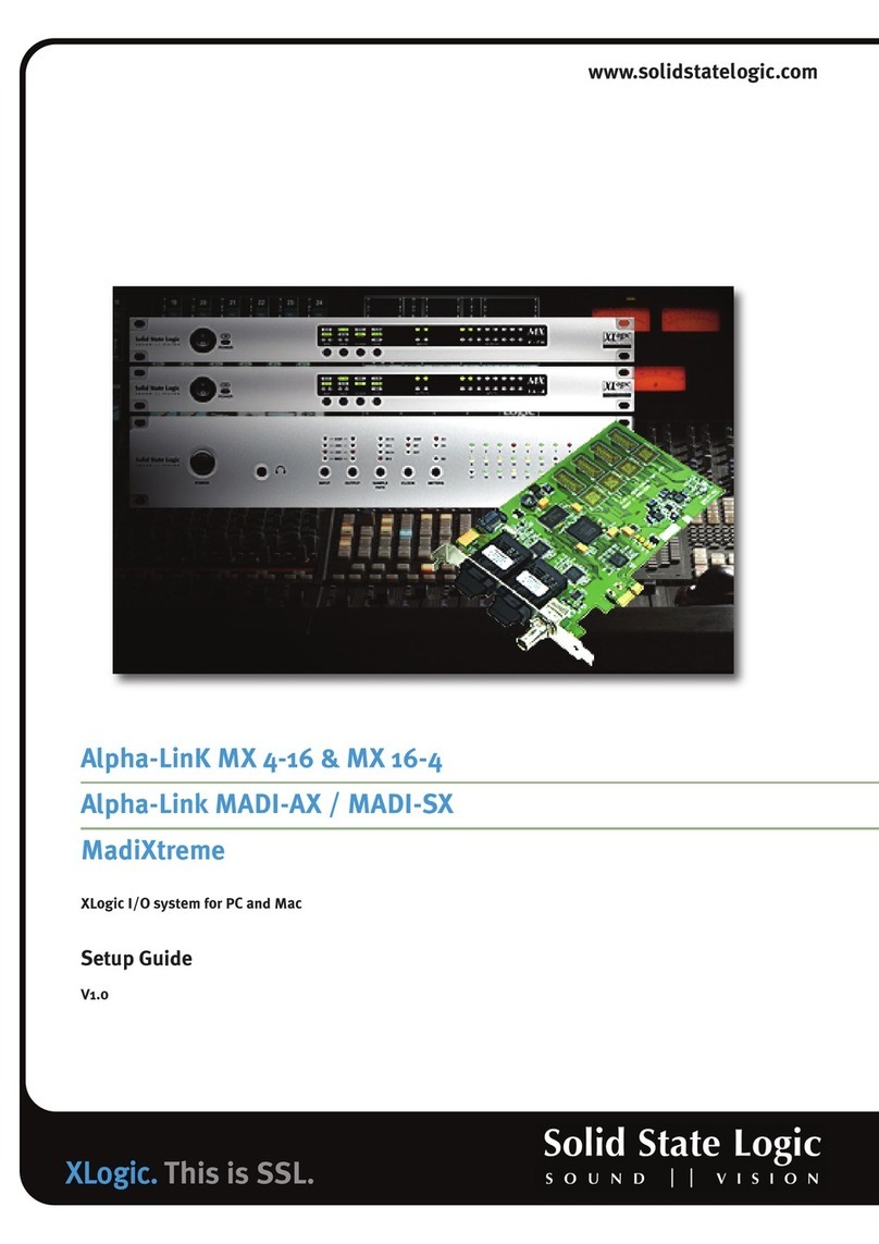 Solid State Logic Alpha-LinK MX 4-16 User manual