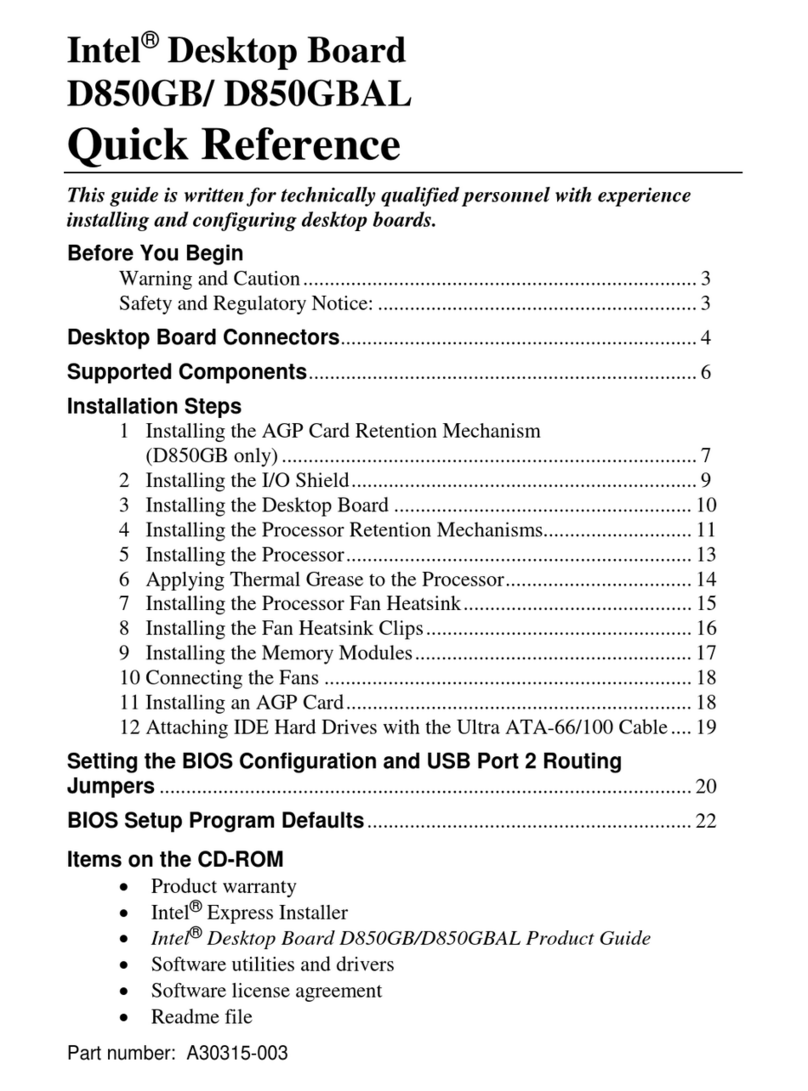Intel D850GB User manual