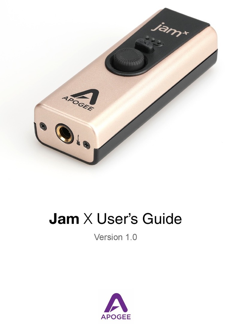 Apogee Jam X User manual