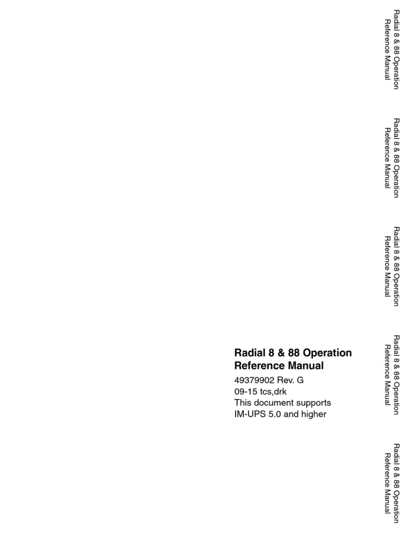 Universal Radial 8 User manual