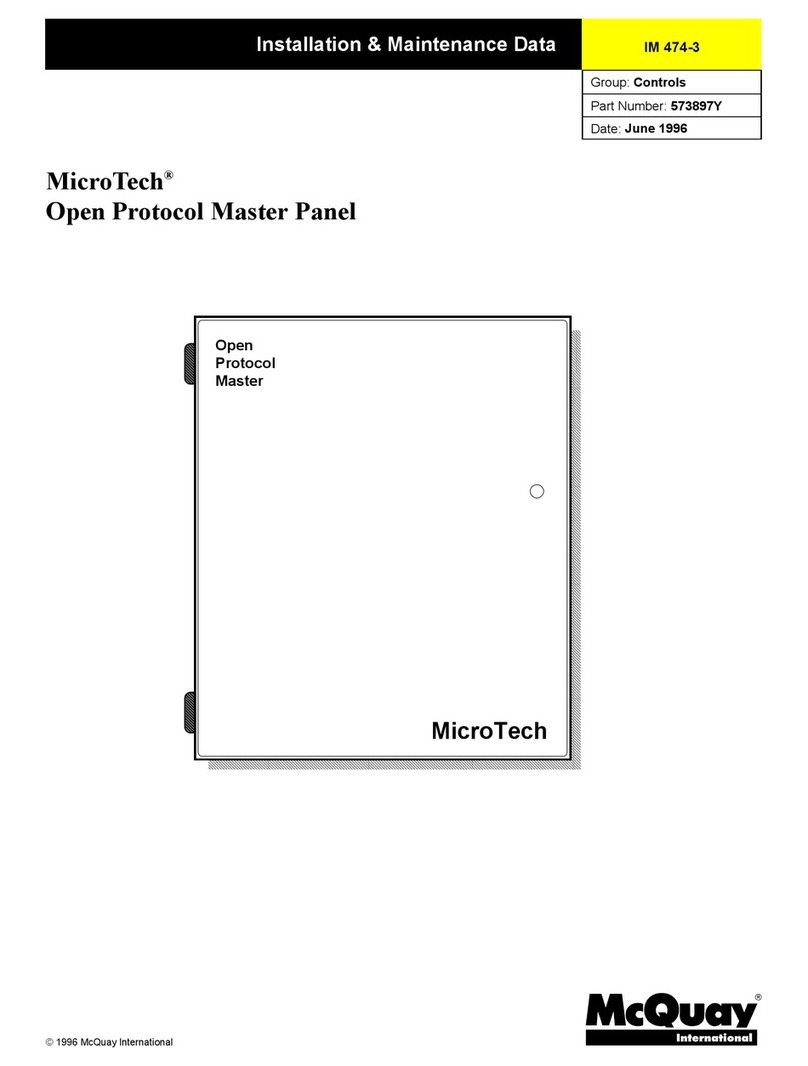 McQuay MicroTech Instruction Manual
