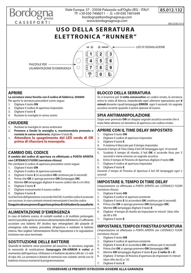 Bordogna RUNNER User manual