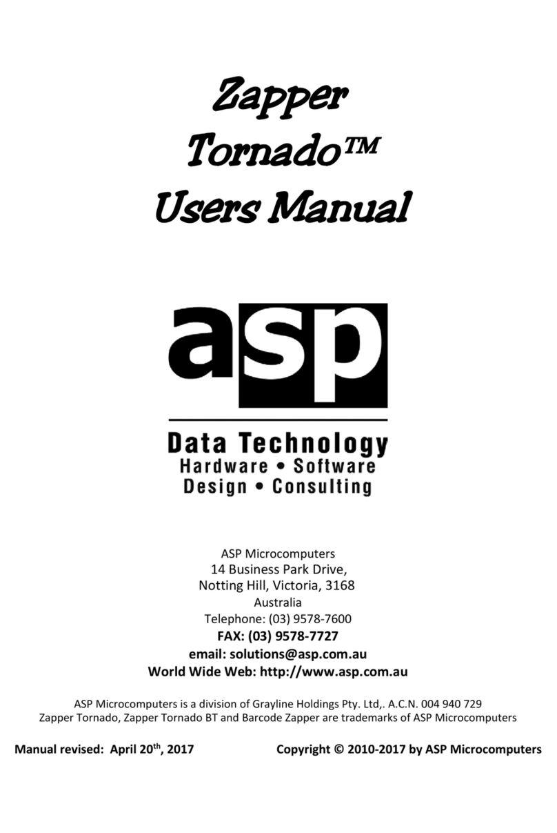 ASP Zapper Tornado User manual ASP Zapper Tornado User manual