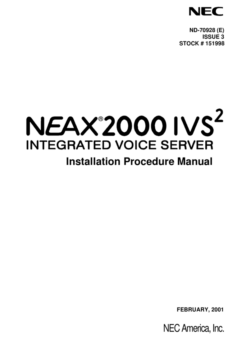 NEC NEAX2000 IVS2 User manual