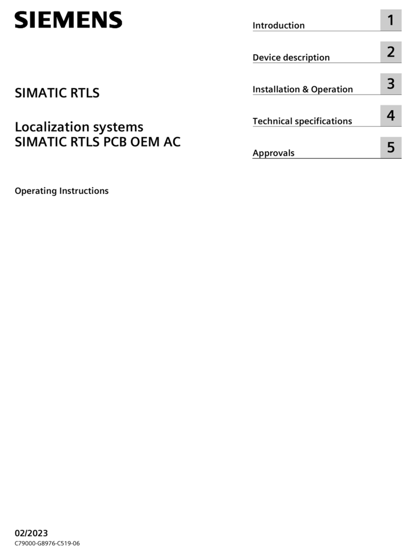Siemens SIMATIC RTLS User manual