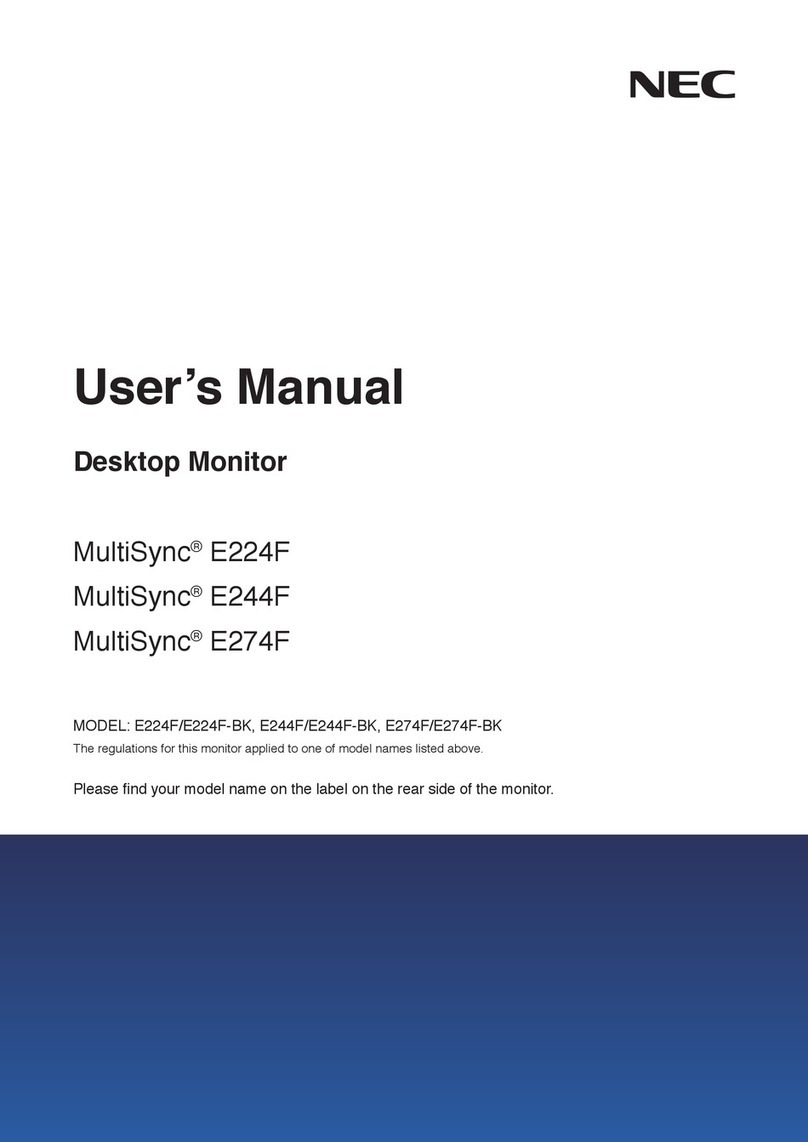 NEC MultiSync E224F User manual