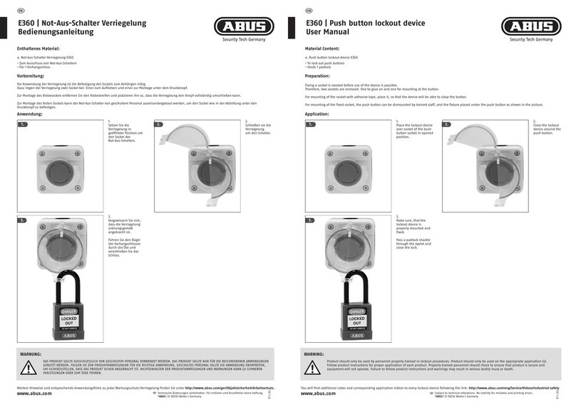 Abus E360 User manual