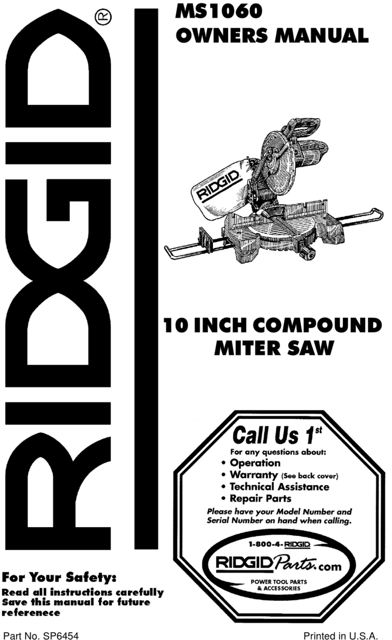 RIDGID MS1060 User manual