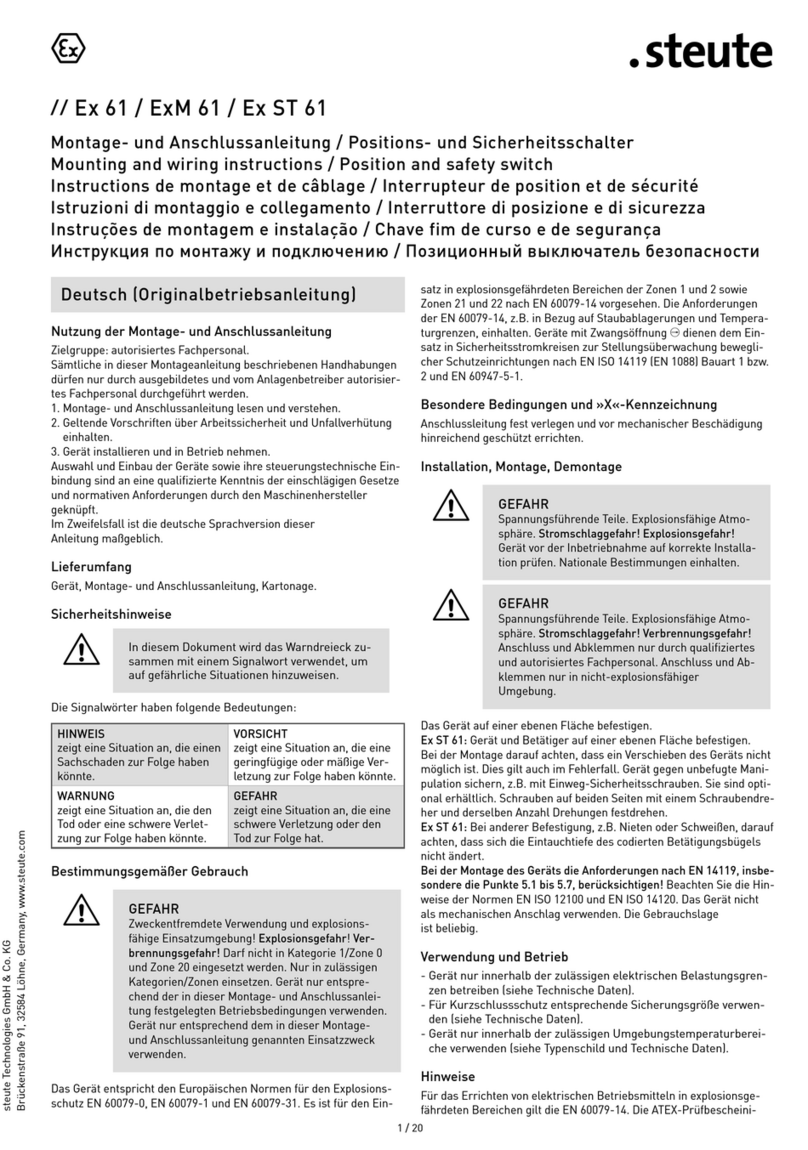 steute Ex 61 Programming manual