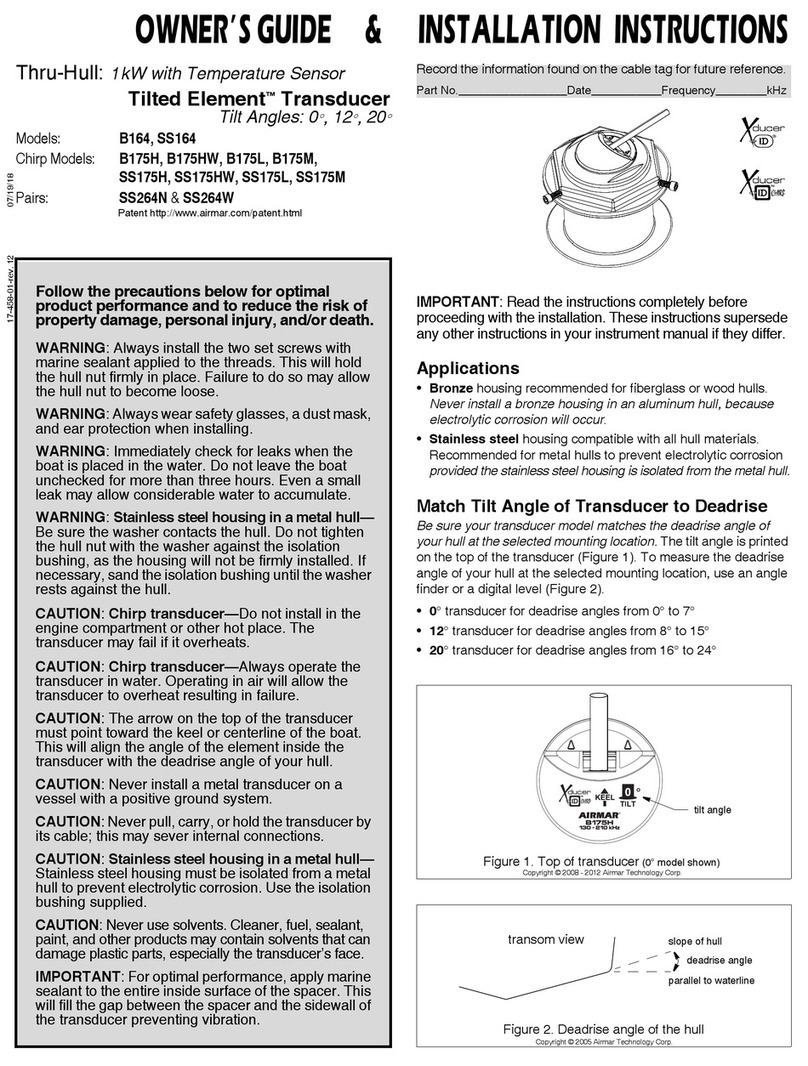 Airmar Element B164 User manual