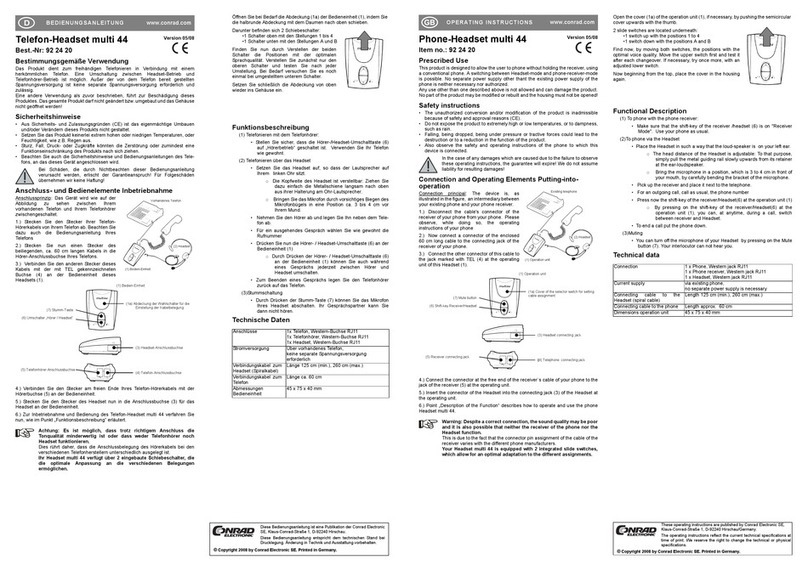 Conrad multi 44 User manual