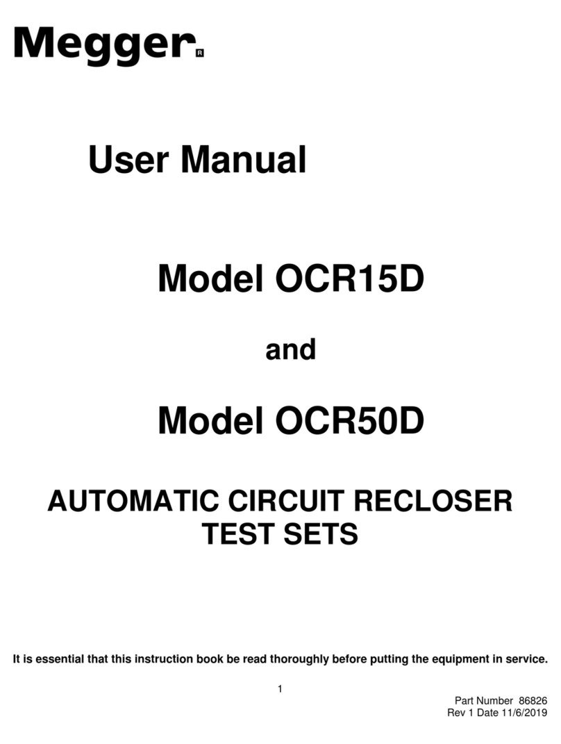 Megger OCR15D User manual