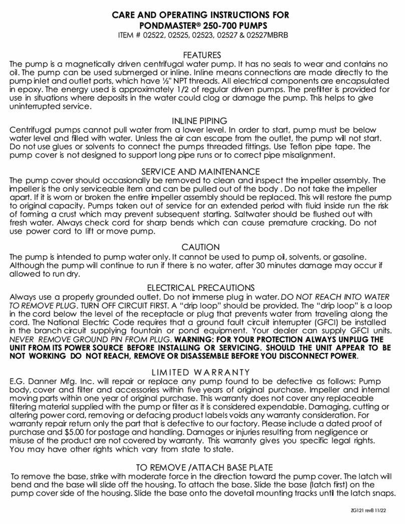 Pondmaster 02522MBRB User manual Pondmaster 02522MBRB User manual