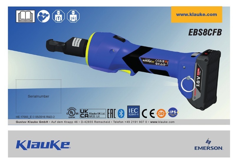 Emerson Klauke EBS8CFB User manual