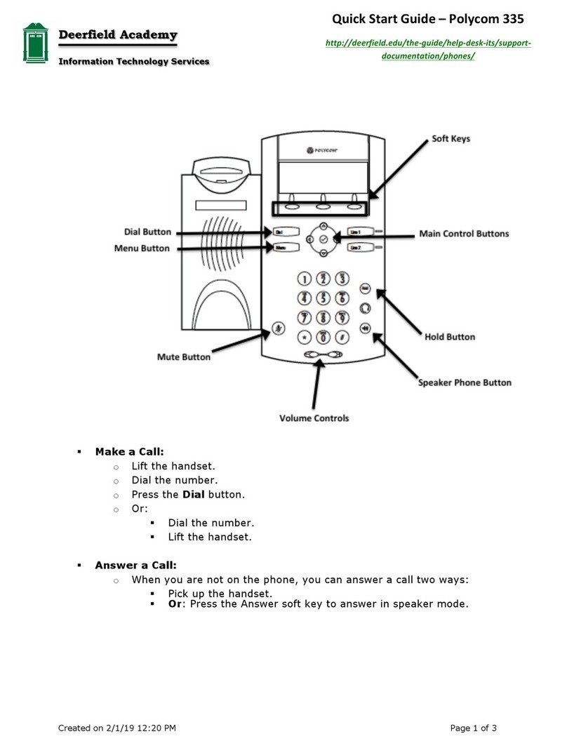 Polycom BUSINESS VOICEEDGE 335 series User manual