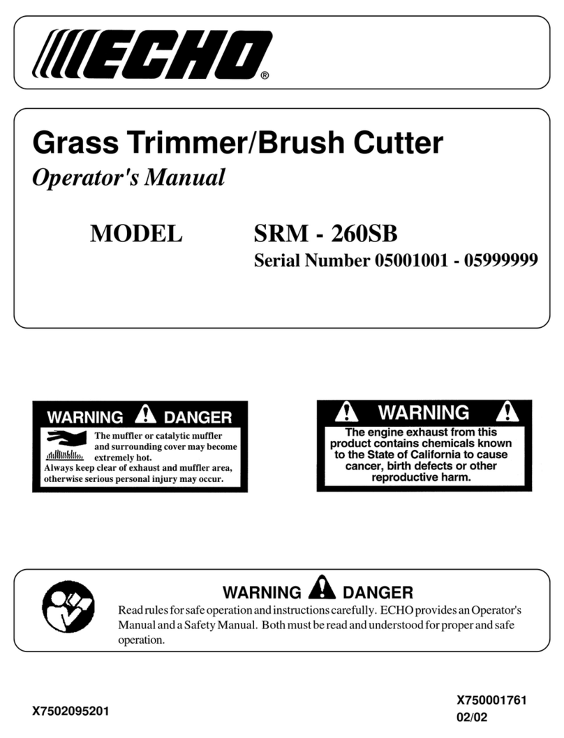 Echo TRIMMER ATTACHMENT SRM-260SB User manual