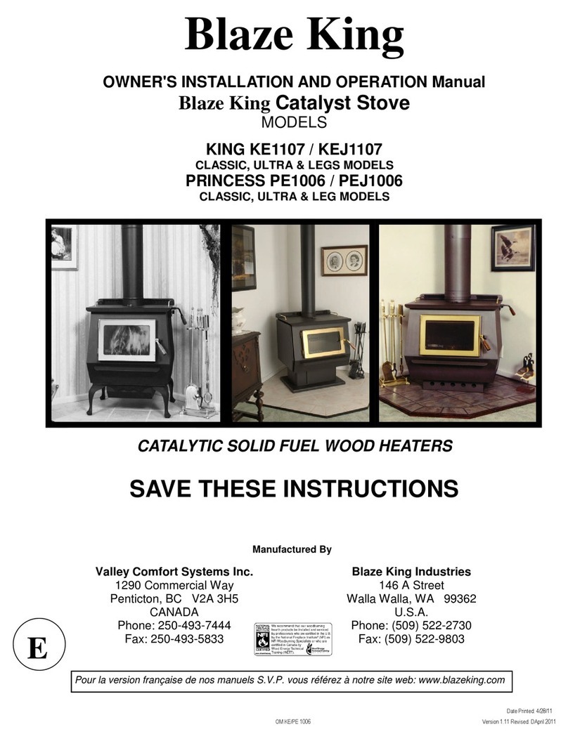 Blaze King KING KEJ1107 Quick start guide
