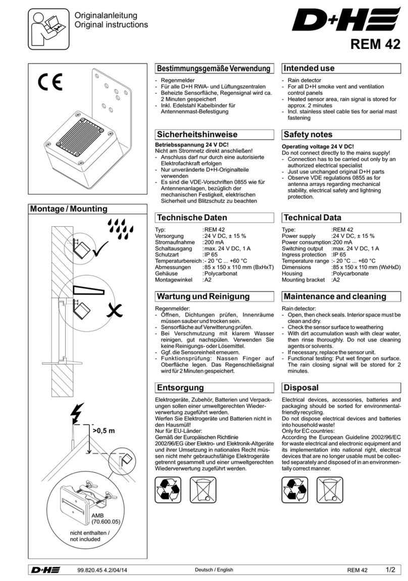 D+H REM 42 User manual