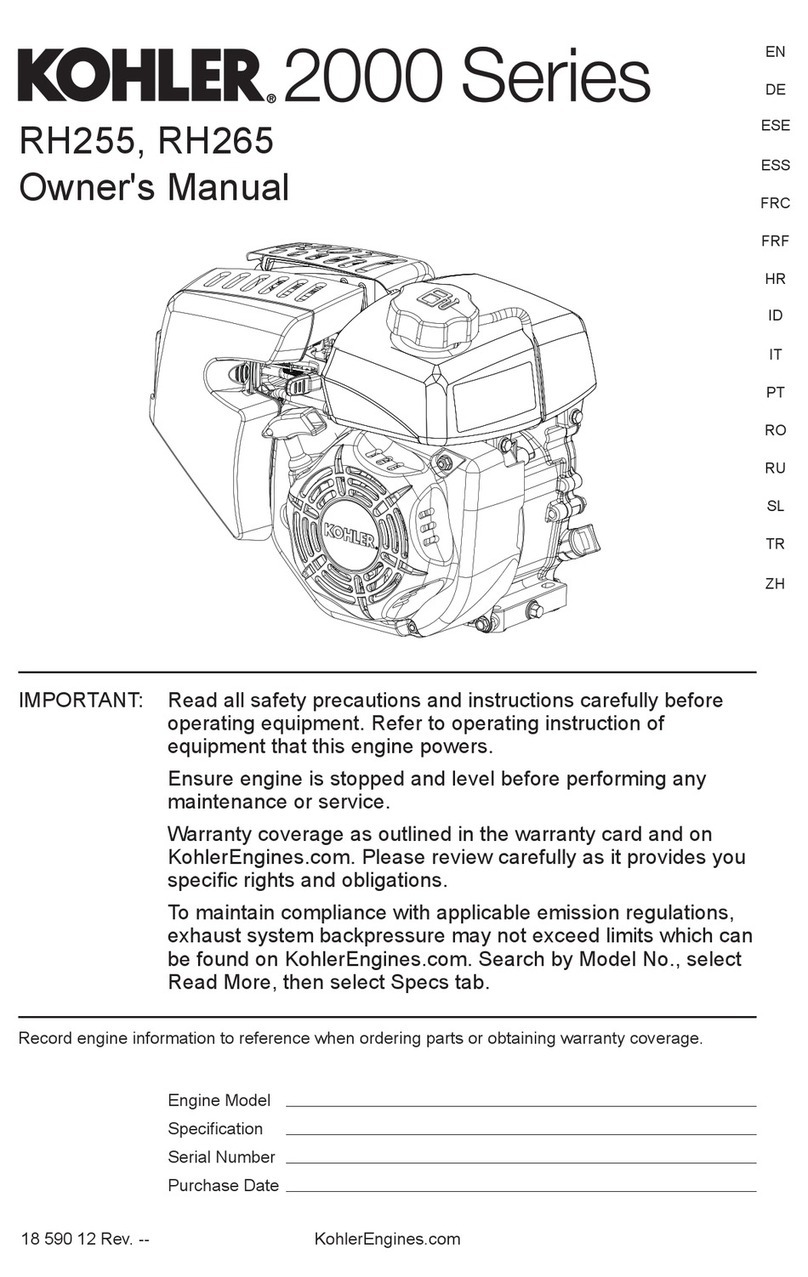 Kohler RH265 User manual