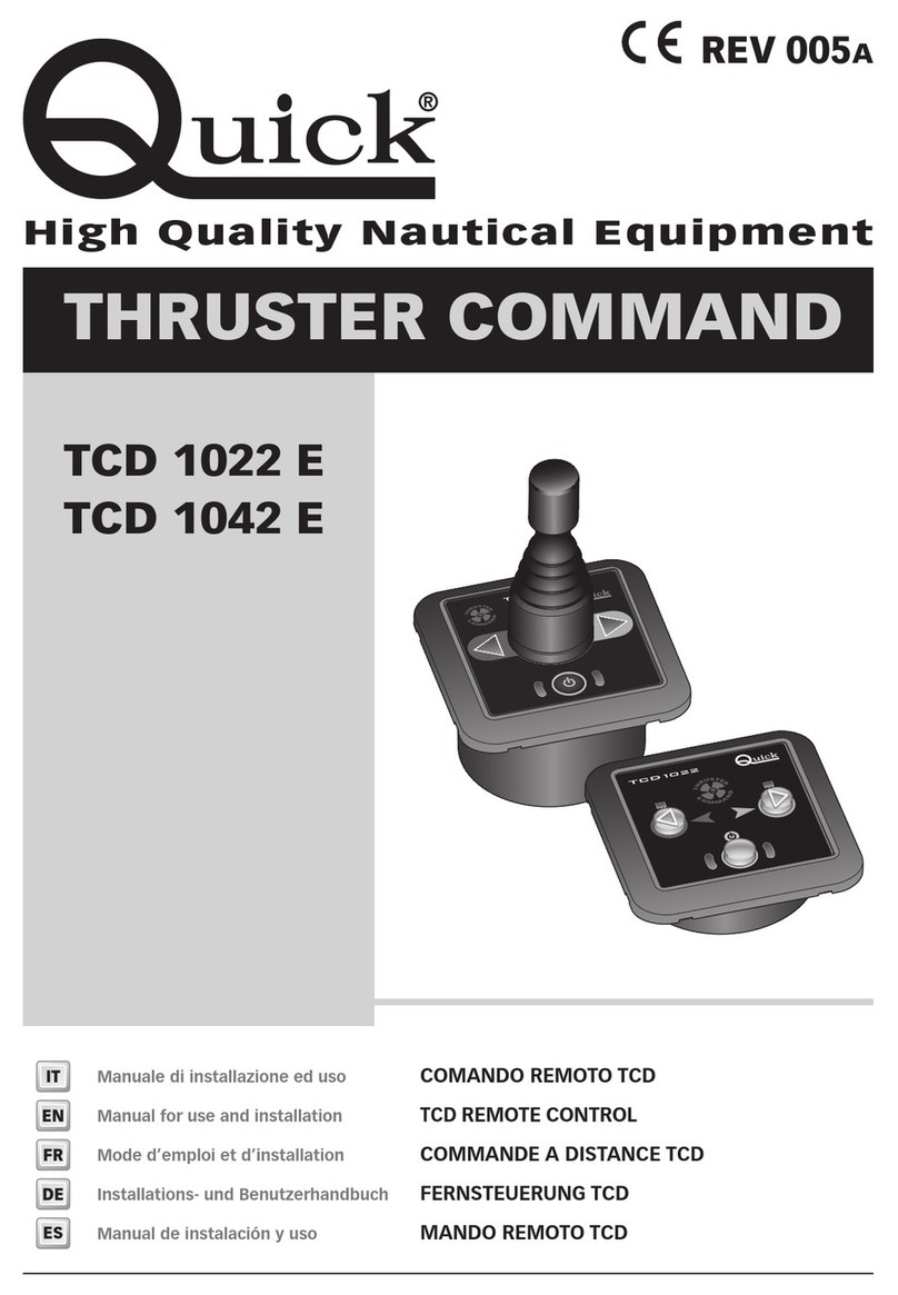 Quick THRUSTER COMMAND TCD 1022 E Instruction manual