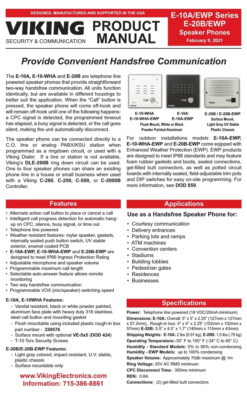 Viking E-10 User manual