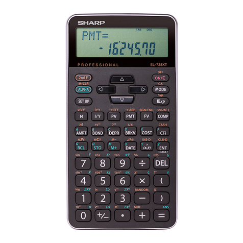 Sharp EL-738XTB User manual