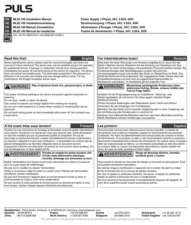 Puls ML95.100 User manual