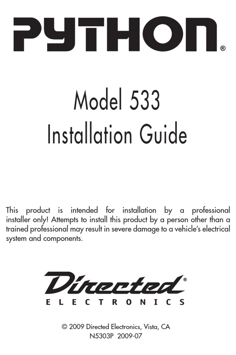 Directed Electronics Python 533 User manual