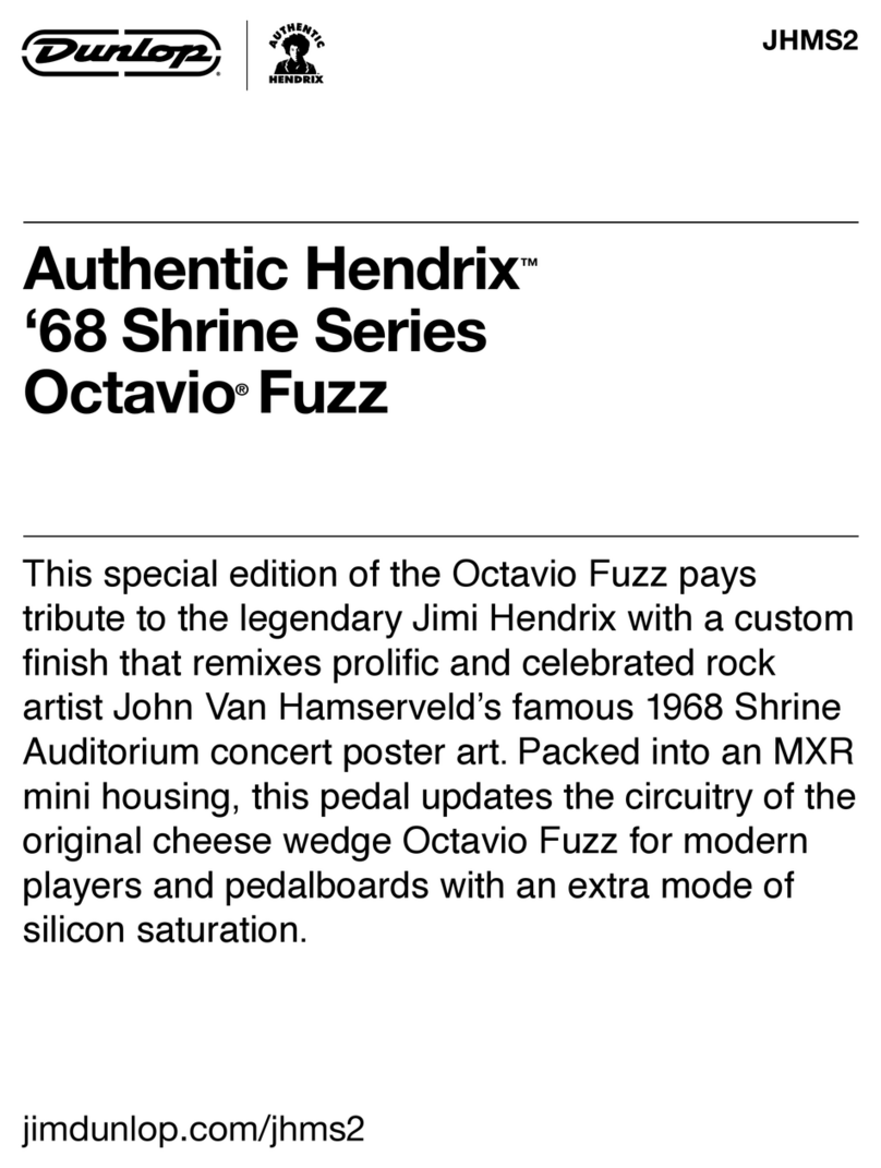 Dunlop Hendrix 68 Shrine Octavio Fuzz Series quick start guide