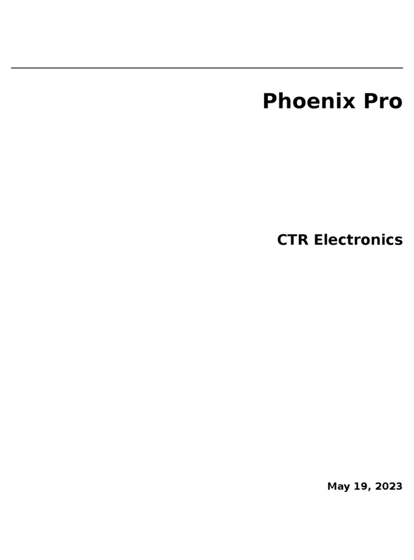 CTR Electronics Phoenix Pro User manual