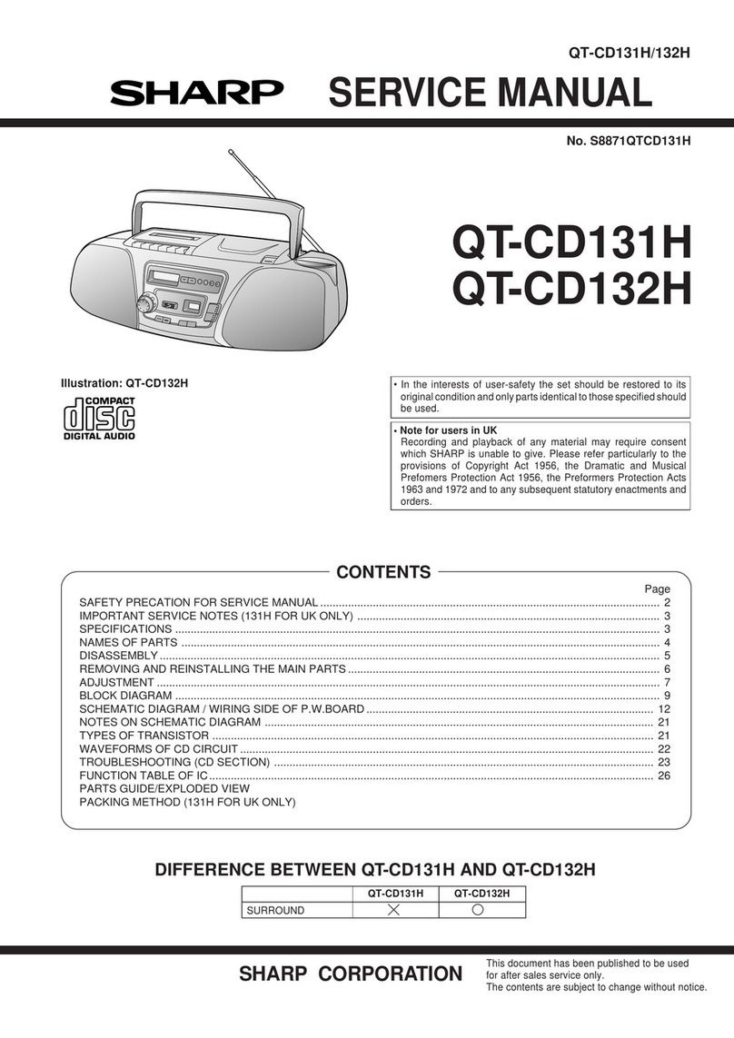Sharp QT-CD131H User manual