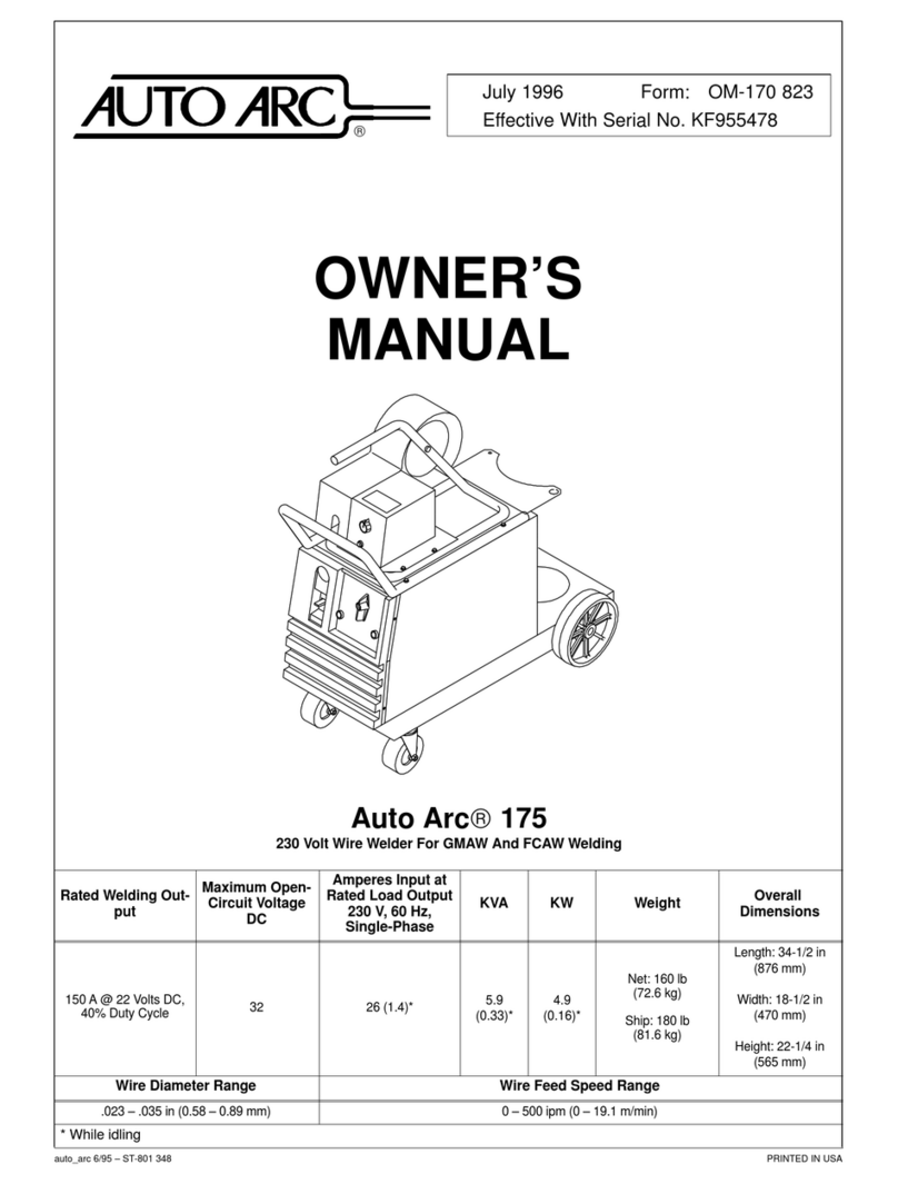 AUTO ARC 175 User manual