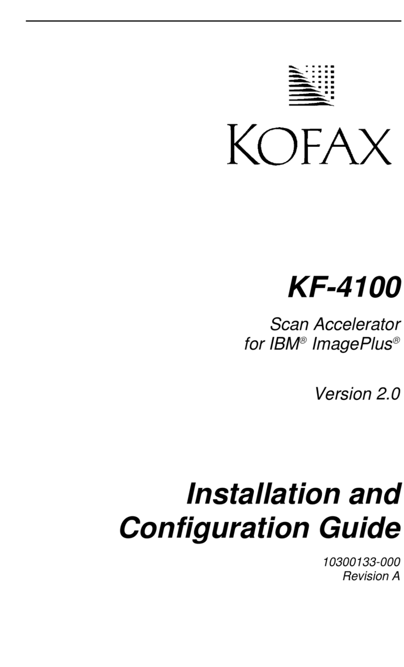 Kofax KF-4100 Operator's manual