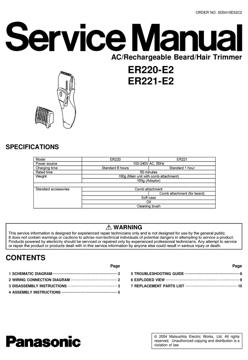 Panasonic ER220-E2 User manual